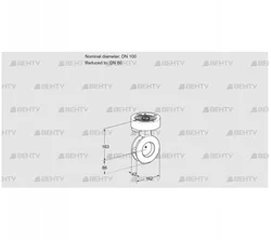 BVGF100/80W05 (88300052) Дроссельная заслонка Kromschroder