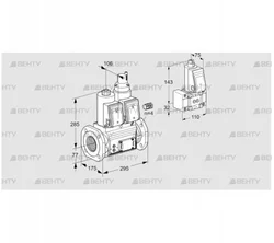 VCS665F05NLQR3E/PPB-/PPB- (88204376) Сдвоенный газовый клапан Kromschroder