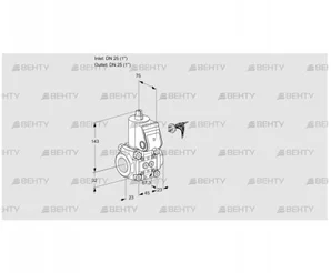 VAS125R/NW (88002064) Газовый клапан Kromschroder