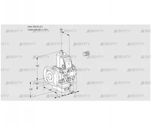 VAH3E50F/40R05HEVWR/PP/PP (88106292) Клапан с регулятором расхода Kromschroder