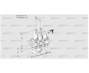 VCG2E40R/40R05GNNVWR/PPPP/PPPP (88107048) Клапан с регулятором соотношения Kromschroder