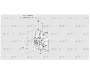 VAG2-/40F/NKAE (88016123) Газовый клапан с регулятором соотношения Kromschroder