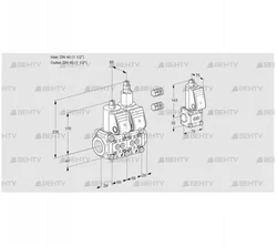 VCS2E40R/40R05NLWR3/PPPP/PPZS (88104491) Сдвоенный газовый клапан Kromschroder