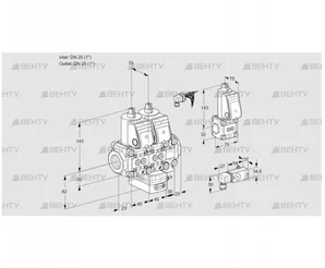 VCG1E25R/25R05NGEVWR/-3PP/PPZS (88107560) Клапан с регулятором соотношения Kromschroder