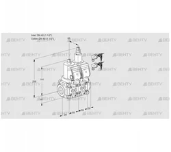 VCS2E40R/40R05NLWGR8/PPPP/PPPP (88104320) Сдвоенный газовый клапан Kromschroder