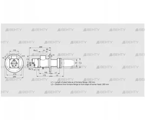 BIC 80HM-250/285-(35)F (84032136) Газовая горелка Kromschroder