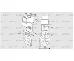 IDR100Z03D100AS/50-07W7E (88302979) Дроссельная заслонка Kromschroder