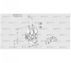 VCG2E40R/40R05FNGEWR3/2-PP/PPPP (88105828) Клапан с регулятором соотношения Kromschroder