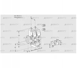 VCG1E25R/25R05NGEWR3/3-MM/2-PP (88104353) Клапан с регулятором соотношения Kromschroder