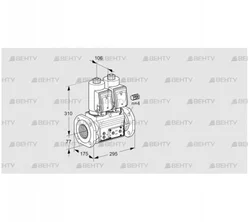 VCS665F05NNKGR3E/PPPP/PPEP (88203998) Сдвоенный газовый клапан Kromschroder