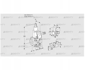 VAS125R/LW (88014584) Газовый клапан Kromschroder