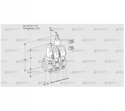 VCS2E32R/32R05NLQGR3/PPPP/PPPP (88100680) Сдвоенный газовый клапан Kromschroder