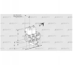 VCH1E20R/20R05NHEVWL/PPPP/PPPP (88103389) Клапан с регулятором расхода Kromschroder