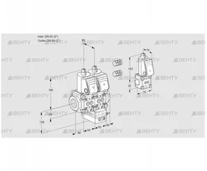 VCV3E50R/50R05NVKWR3/PPPP/PPZS (88105636) Клапан с регулятором соотношения Kromschroder