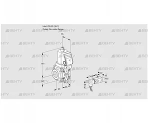 VAS1T20/-N/NQGR (88026771) Газовый клапан Kromschroder