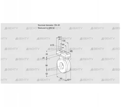 BVA40/32Z05F (88303444) Дроссельная заслонка Kromschroder