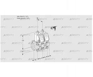 VCS2E40R/40R05NNKR/PPPP/PPPP (88100891) Сдвоенный газовый клапан Kromschroder