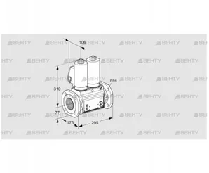 VCS6T65A05NNWSLB/PPMM/PPMM (88204006) Сдвоенный газовый клапан Kromschroder