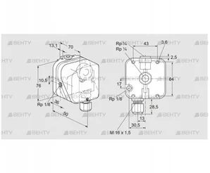 DG 500U-3T (84447555) Датчик-реле давления газа Kromschroder