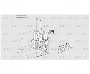 VCG1E20R/20R05NGEVWR/2-PP/3-PP (88104339) Клапан с регулятором соотношения Kromschroder