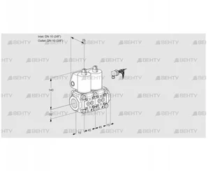 VCS1E10R/10R05NNQL/PPPP/PPPP (88107472) Сдвоенный газовый клапан Kromschroder