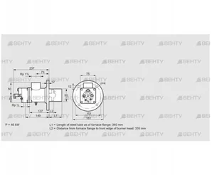 BIO 50KB-340/335-(34)D (84015446) Газовая горелка Kromschroder