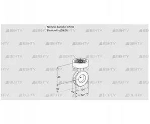 BVGF65/50W05 (88300050) Дроссельная заслонка Kromschroder