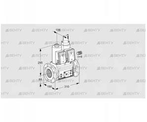 VCS780F05NLWR3E/PPPP/PPEP (88205052) Сдвоенный газовый клапан Kromschroder