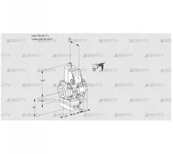 VAH1E25R/20R05HEVWR/PP/PP (88103717) Клапан с регулятором расхода Kromschroder