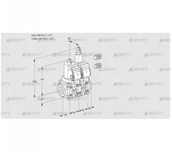 VCS2E40R/40R05NLWSR3/PPPP/PPPP (88106014) Сдвоенный газовый клапан Kromschroder