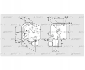 DG 10U-9N (84447014) Датчик-реле давления газа Kromschroder