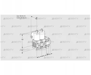 VCS3T50N/50N05FNNVQL/PPPP/PPPP (88107287) Сдвоенный газовый клапан Kromschroder