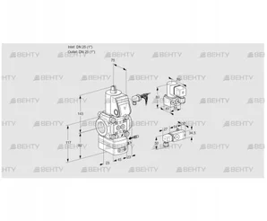 VAG125R/NWAE (88001296) Газовый клапан с регулятором соотношения Kromschroder