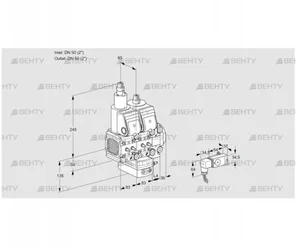 VCH3T50N/50N05FLHAVQR/MMMM/PP-3 (88106968) Клапан с регулятором расхода Kromschroder