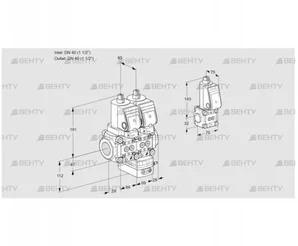 VCG2T40N/40N05NGAQGR/PPPP/PPBS (88106616) Клапан с регулятором соотношения Kromschroder