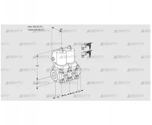 VCS2E50R/50R05NNWGL8/PPPP/PPPP (88106374) Сдвоенный газовый клапан Kromschroder