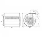 Центробежный вентилятор ebmpapst D2E160AH0215 (550/0,55 кВт) 2500 об/мин