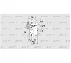 DG 300VCT8-6WG (84448991) Датчик-реле давления газа Kromschroder