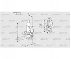 VAS1E15R/15R05LWR/MM/BS (88105041) Газовый клапан Kromschroder