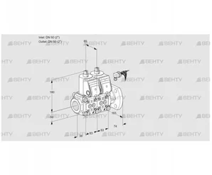 VCS3E50R/50F05NNKR/PPPP/PPPP (88102652) Сдвоенный газовый клапан Kromschroder