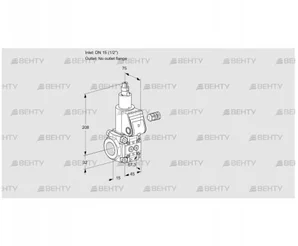 VAS115/-R/LW (88006581) Газовый клапан Kromschroder