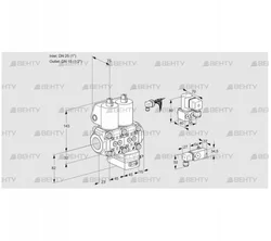 VCG1E25R/15R05NGEWL/MMBY/2-PP (88105674) Клапан с регулятором соотношения Kromschroder