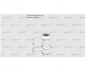 BVGF100/65W05 (88300057) Дроссельная заслонка Kromschroder