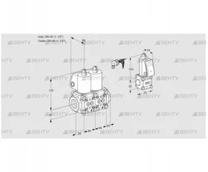 VCS2E40R/40R05NNWL/PPZS/PPPP (88104117) Сдвоенный газовый клапан Kromschroder