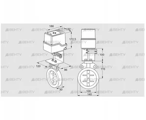 IDR100Z03D100AS/50-60W30TR10 (88303205) Дроссельная заслонка Kromschroder