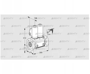 VCS665F05NNWSLB/PPPP/PPPP (88204259) Сдвоенный газовый клапан Kromschroder