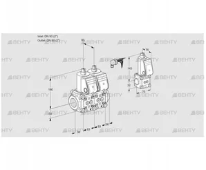 VCS3E50R/50R05NNWR6/PPPP/PPZS (88107682) Сдвоенный газовый клапан Kromschroder