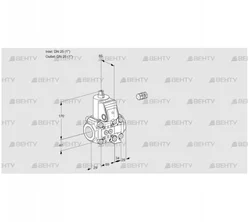 VAS2E25R/25R05NVWR/PP/PP (88102445) Газовый клапан Kromschroder