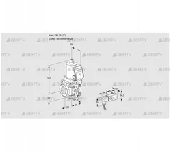 VAS1T25/-N/NQSR (88011126) Газовый клапан Kromschroder