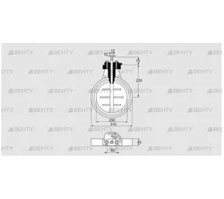 DKR 250Z03F450D (03149248) Дроссельная заслонка Kromschroder